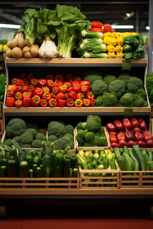 農產品新鮮蔬菜貨架攝影圖 攝影圖